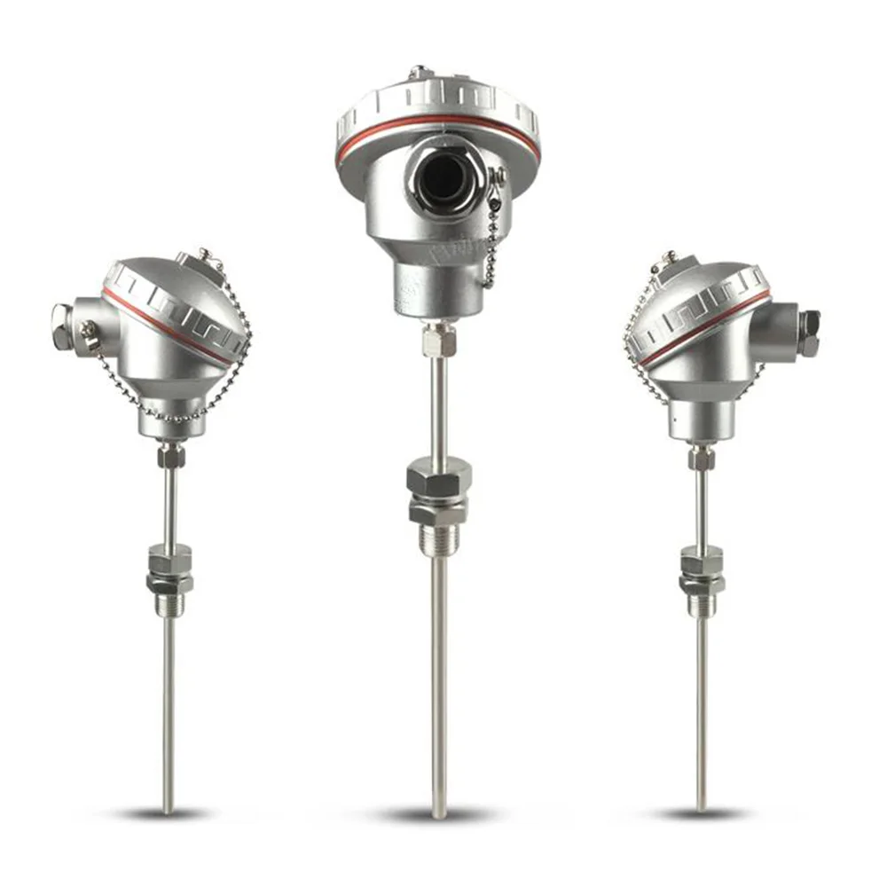 

CALT PT100 Temperature Sensor 6mm Probe 1/2" NPT Thread Thermocouple Terminal Head Waterproof sensor