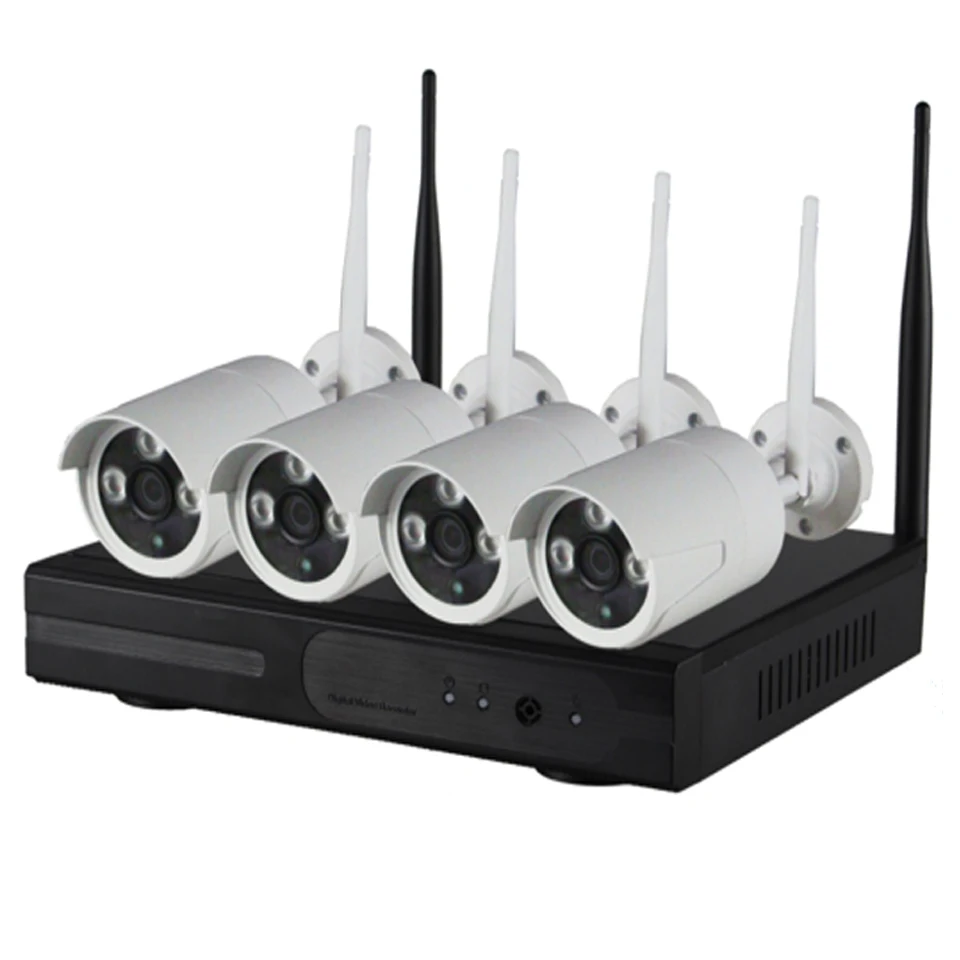 720P CCTV 4CH Wireless Wifi NVR Kit 4 Channel Recorder P2P ONVIF Waterproof font b Outdoor