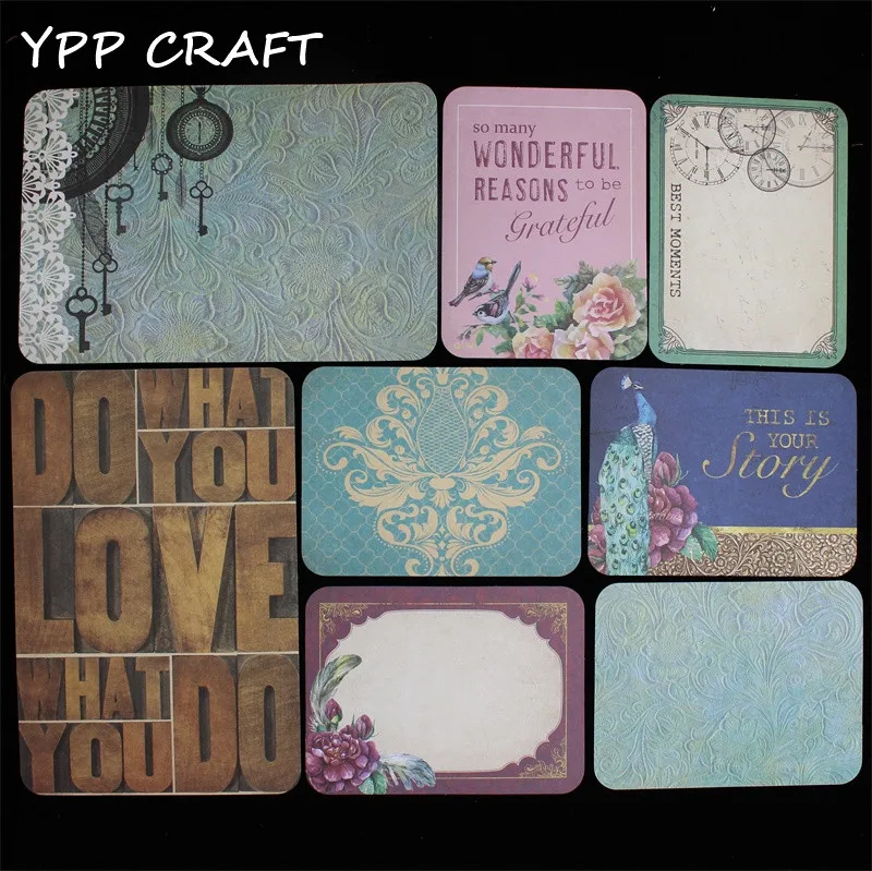 

YPP CRAFT Double-side Printed Colorful Cardstock Die Cuts for Scrapbooking Happy Planner/Card Making/Journaling Project DIY
