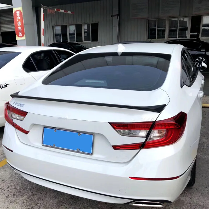 

For Honda Accord 2018 2019 ABS Plastic primer color Exterior Rear Spoiler Tail Trunk Boot Wing Decoration Car Styling