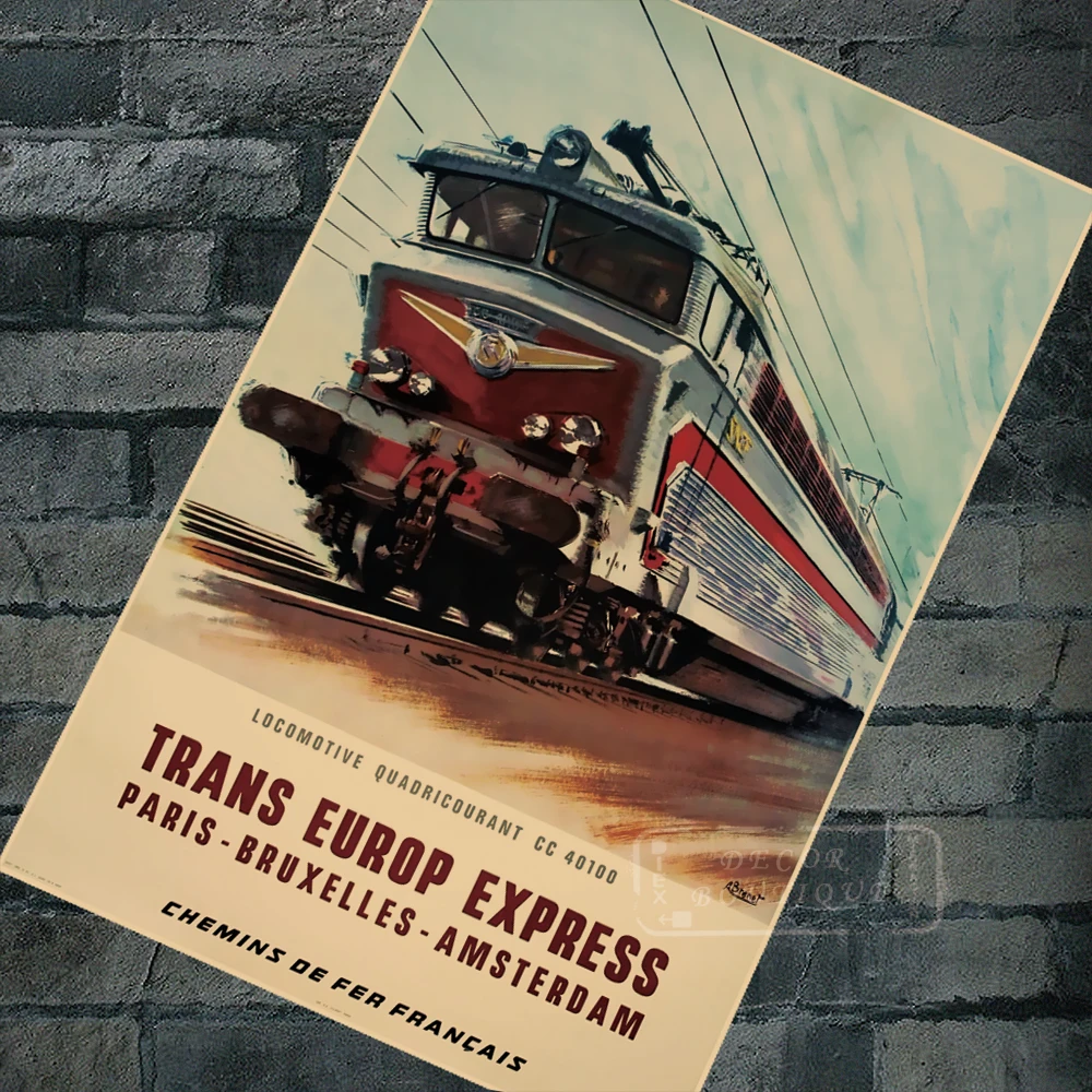 Французские постеры для путешествий snf-Trans Europe Express классические настенные