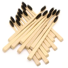 DR. PERFECT 100 шт./лот квадратное дно бамбуковая Зубная Щетка Оптом Экологичная деревянная бамбуковая зубная щетка для ухода за полостью рта мягкая щетина