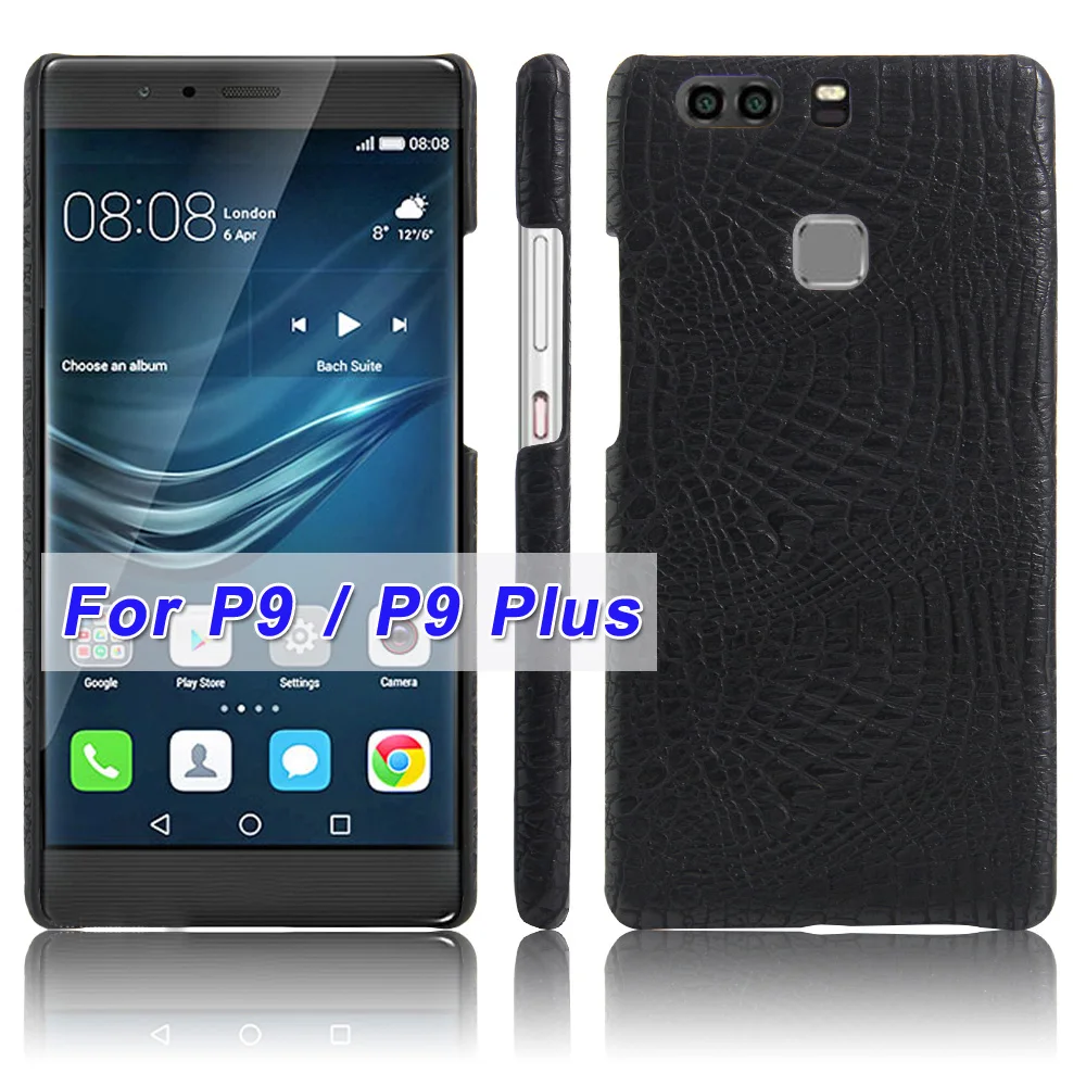 

Case for Huawei P9 Vintage Leather Case For P9 Plus Crocodile Patterned Skin Phone Cover Coque Fundas Capa