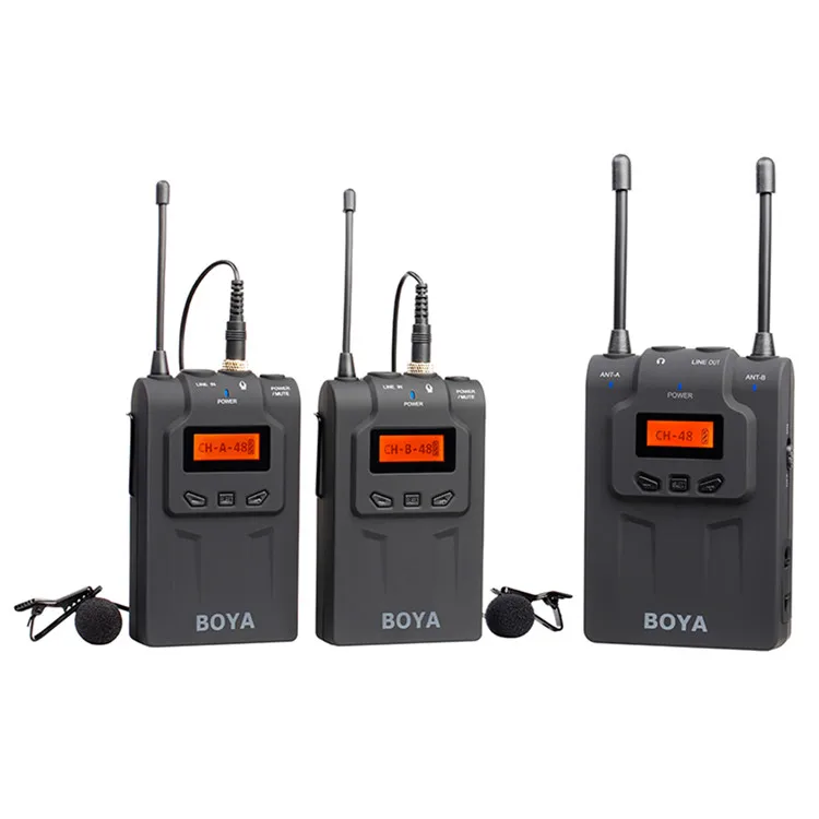 BOYA BY-WM6/BY-WM5/BY-WM8 UHF Беспроводная микрофонная система всенаправленный петличный микрофон для ENG EFP DV DSLR