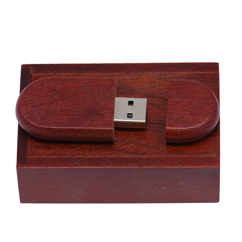 Joster Деревянный USB 2,0 с коробкой usb флэш-накопитель лазерная гравировка ручка привод 4 ГБ 8 ГБ 16 ГБ 32 ГБ 64 ГБ Флешка для фотосъемки - Цвет: Redwood usb box