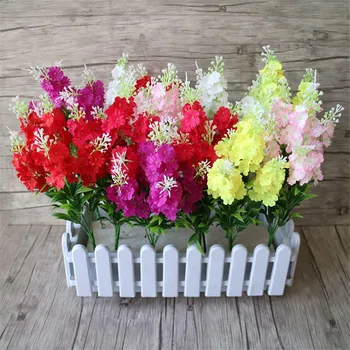 

8Pcs Fake Lavender Bunch (5 stems/piece) Simulation Lavenders Hyacinth for Wedding Home Showcase Decorative Artificial Flowers