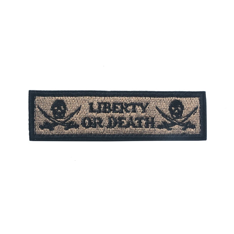 Вышитые нашивки Liberty или Death Skull тактические эмблемы значки вышивка для куртки