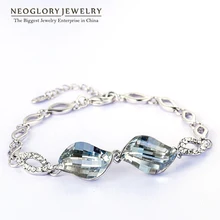 Neoglory, ювелирные изделия, цвет шампанского, золотой, браслеты и браслеты для женщин, друг, новинка, украшенные кристаллами от Swarovski
