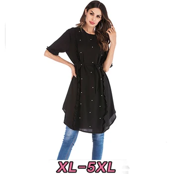 

Plus Size 5XL Blusas Mujer De Moda 2019 Summer Chiffon Black Ruffles Womens Tops And Blouses Shirts Camisas Mujer Roupa Feminina