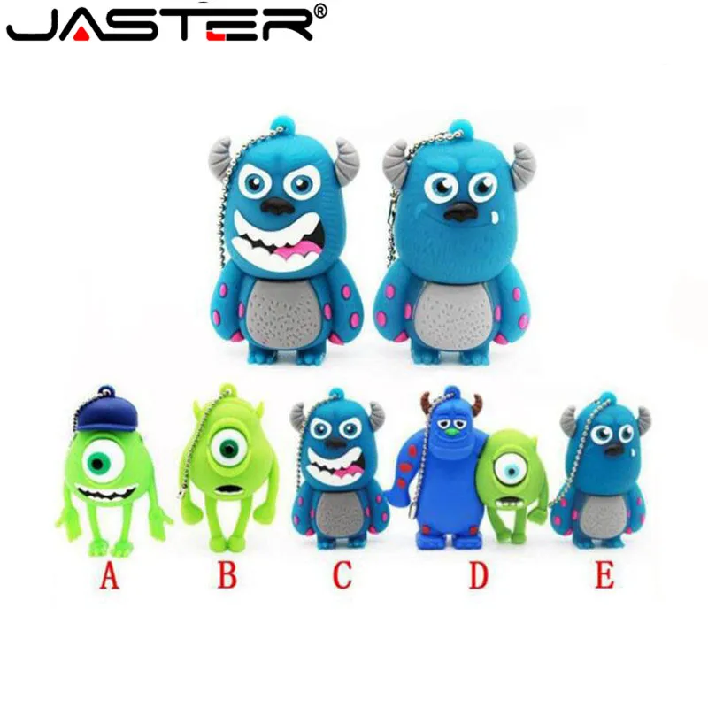

JASTER 100% real capacity smile cow pendriver monster university bulk usb flash drive mini memory stick 4gb 8gb16gb 32gb 64GB