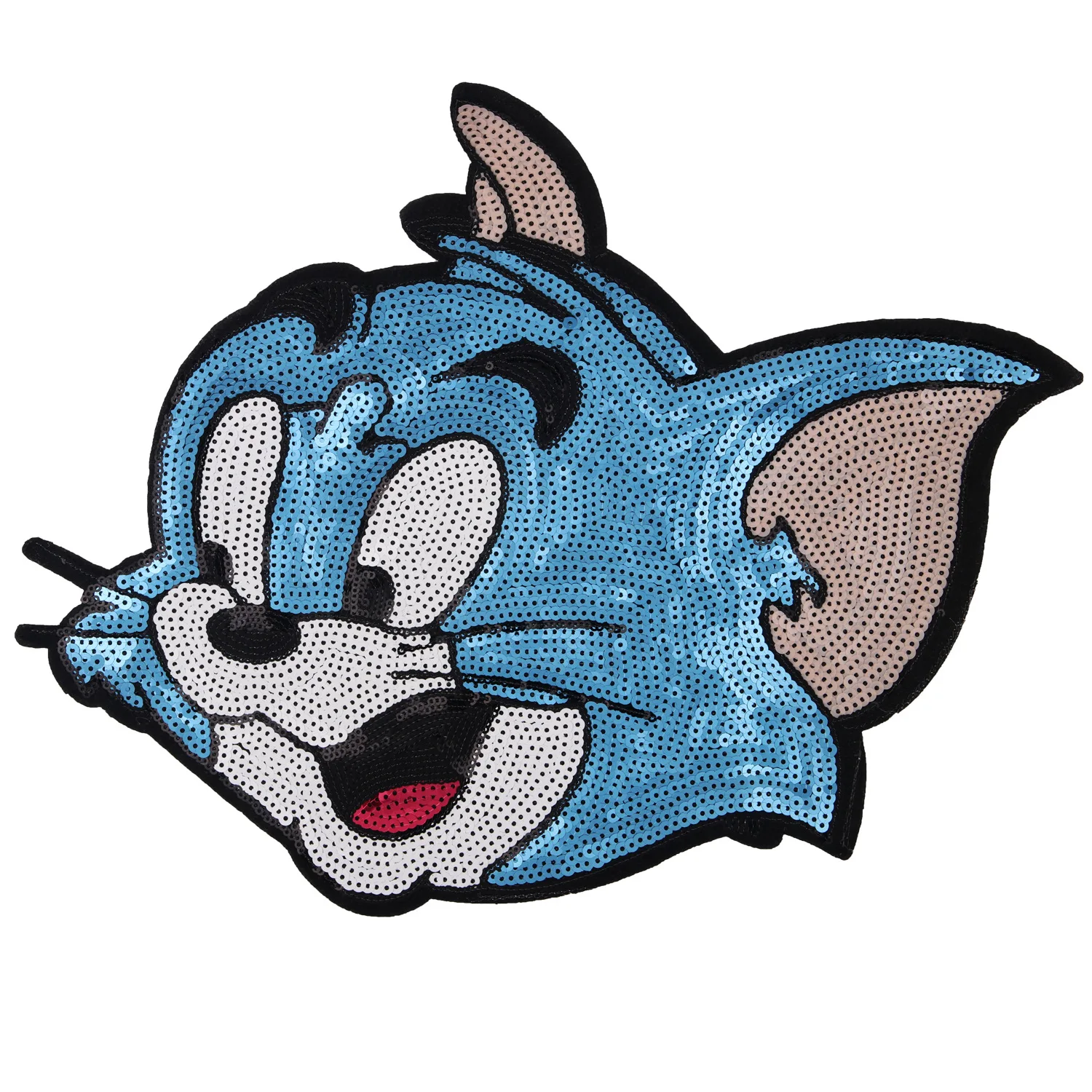 

GUGUTREE embroidery Sequins big cats patches animal patches badges applique patches for clothing JW-45