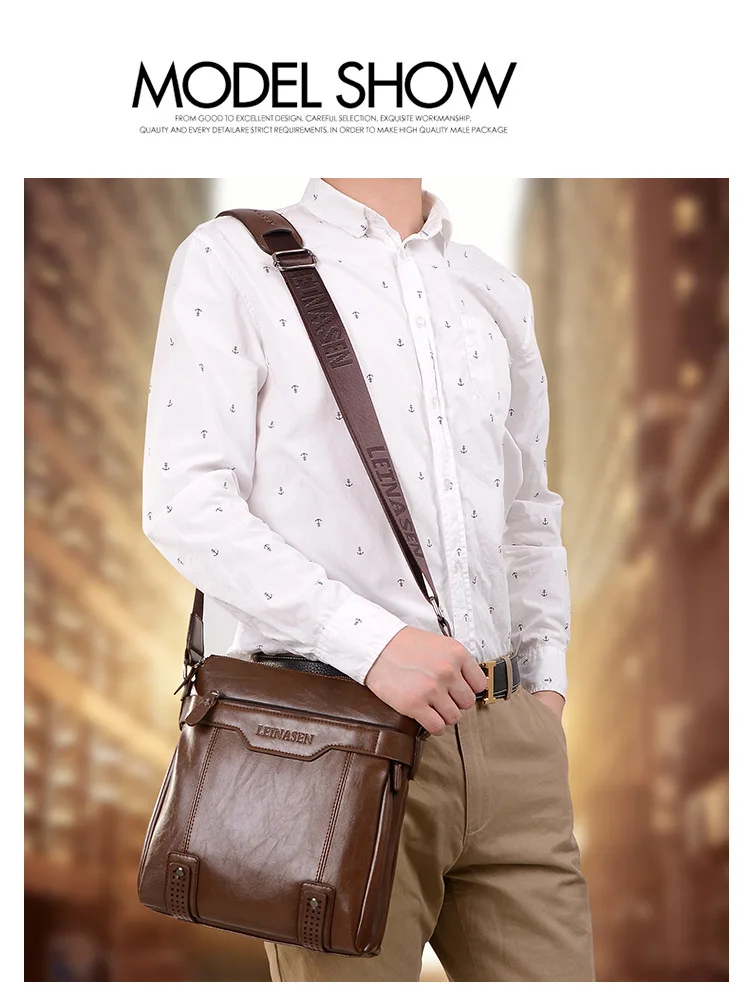 de Couro Do Vintage Saco Crossbody Bolsas Homens WBS505-2