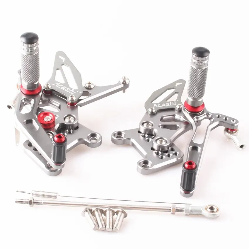 

Gray For Triumph Speed Triple 1050 2005-2010 06 07 08 09 CNC Adjustable Rearset Foot Pegs Pedals