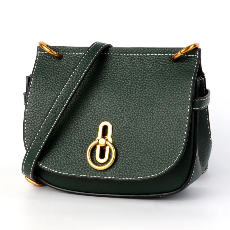 

2019 Newest Genuine Leather Saddle Bags Famous Brand Handbags for Women Luxury Designer Lady Shoulder Messenger Bag bolsos mujer