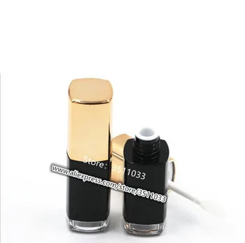 

4ml Black Empty Lip Gloss Tube Gold Cap DIY Elegant Lipstick Refillable Bottle Graceful Plastic Lipgloss Container 30pcs 50pcs