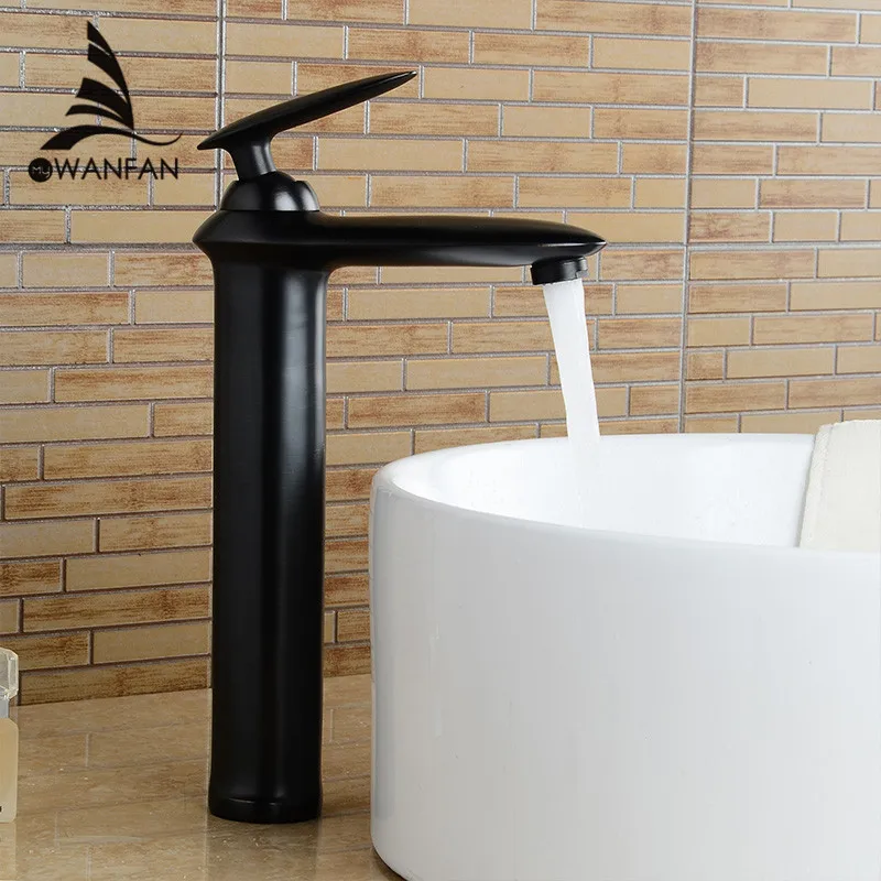 Modern Tasarım Topraklar Pirinç Yağı-Ovuşturdu Bronz Banyo Lavabo Musluk Tek Tutucu Tek Delik Sıcak Ve Soğuk Su Dokunun LH-17067