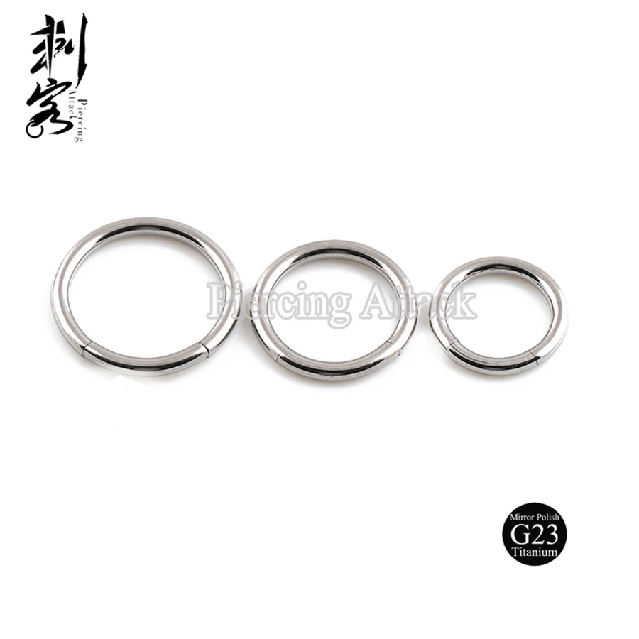 

Highly Polished G23 Titanium Body Jewelry 16 Gauge Titanium Segment Captive Ring