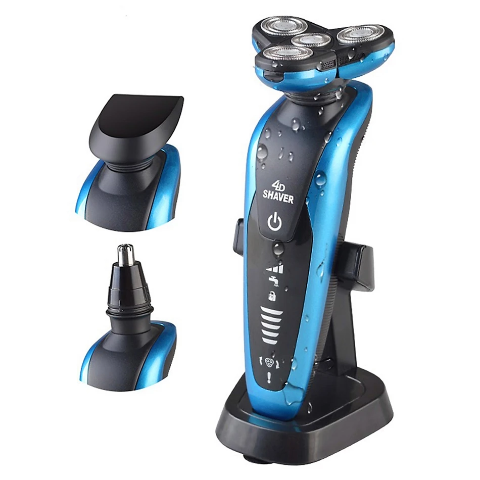 Buy 3in1 Washable rechargeable electric shaver kemei