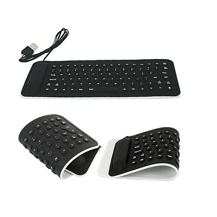 Портативная USB клавиатура английская версия Гибкая водостойкая Мягкая силиконовая игровая клавиатура для планшетного компьютера Laptop5.4#20