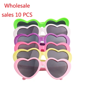 

18 inch Girls doll glasses accessories heart frame sunglasses 6 colors fit 43 cm Baby doll c455