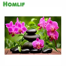 Алмазная картина 3d Орхидея драгоценный камень бриллиант вышивка кофе на заказ ручка коробка значок с вышивкой в виде ромба мозаичная картина