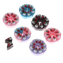 10 шт Kawaii плоская задняя часть DIY миниатюрная искусственная еда-муляж Торт Смола Кабошон декоративные ремесла кухня игрушки играть Кукольный дом игрушка