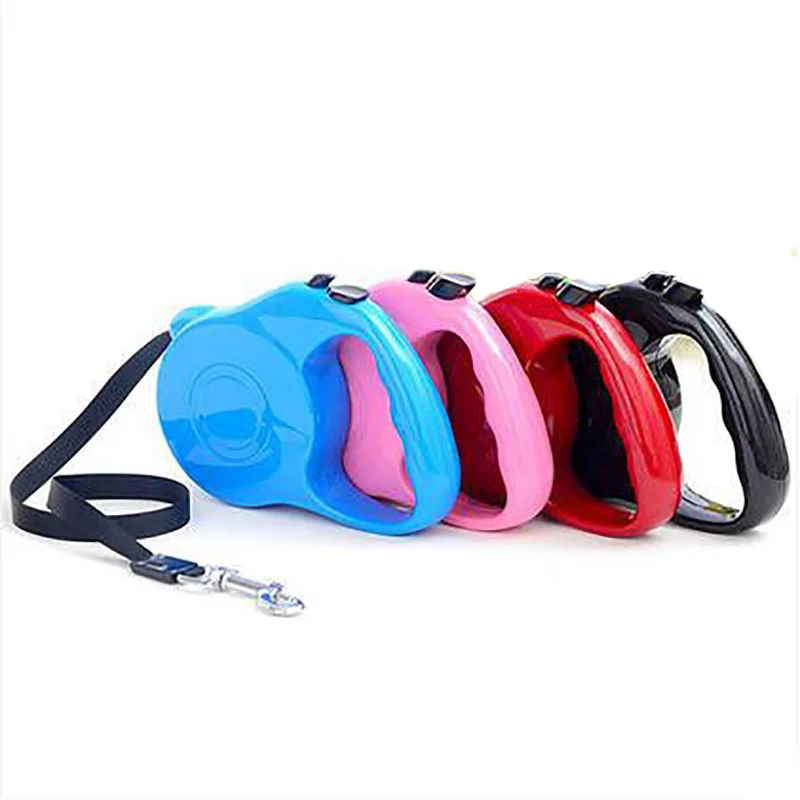 Apaulapet 3M 5m Retractable Pet Leash Lead One handed Lock Training Lead Puppy Walking Nylon