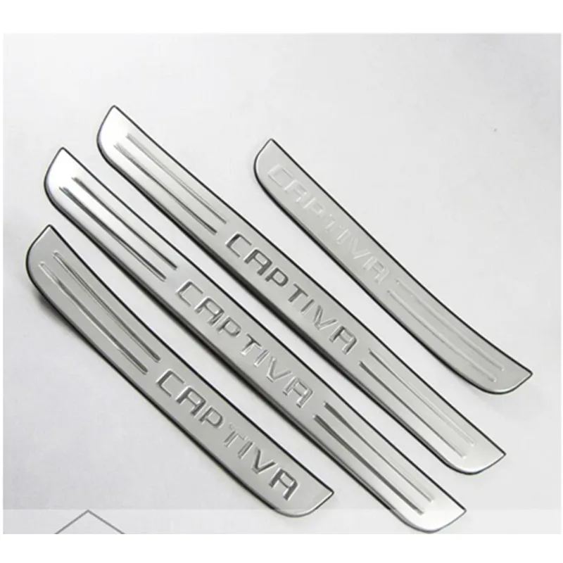 

High quality stainless steel Scuff Plate/Door Sill Protector Sticker Car Styling For Chevrolet Captiva 2008-2018