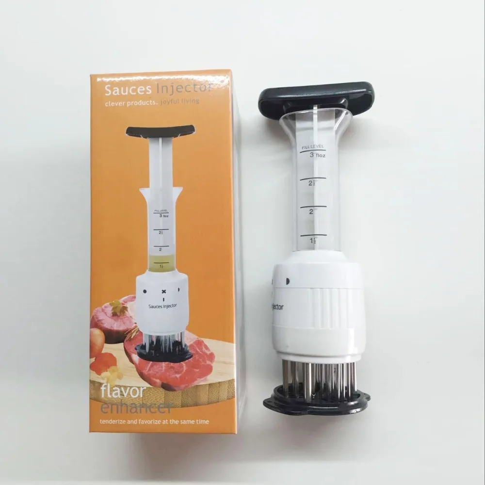 

Multi-Function Meat Injector Needle Meat Tenderizer Needle Marinade Flavor Syringe Steaks Sauces Household Kitchen Cooking Tool