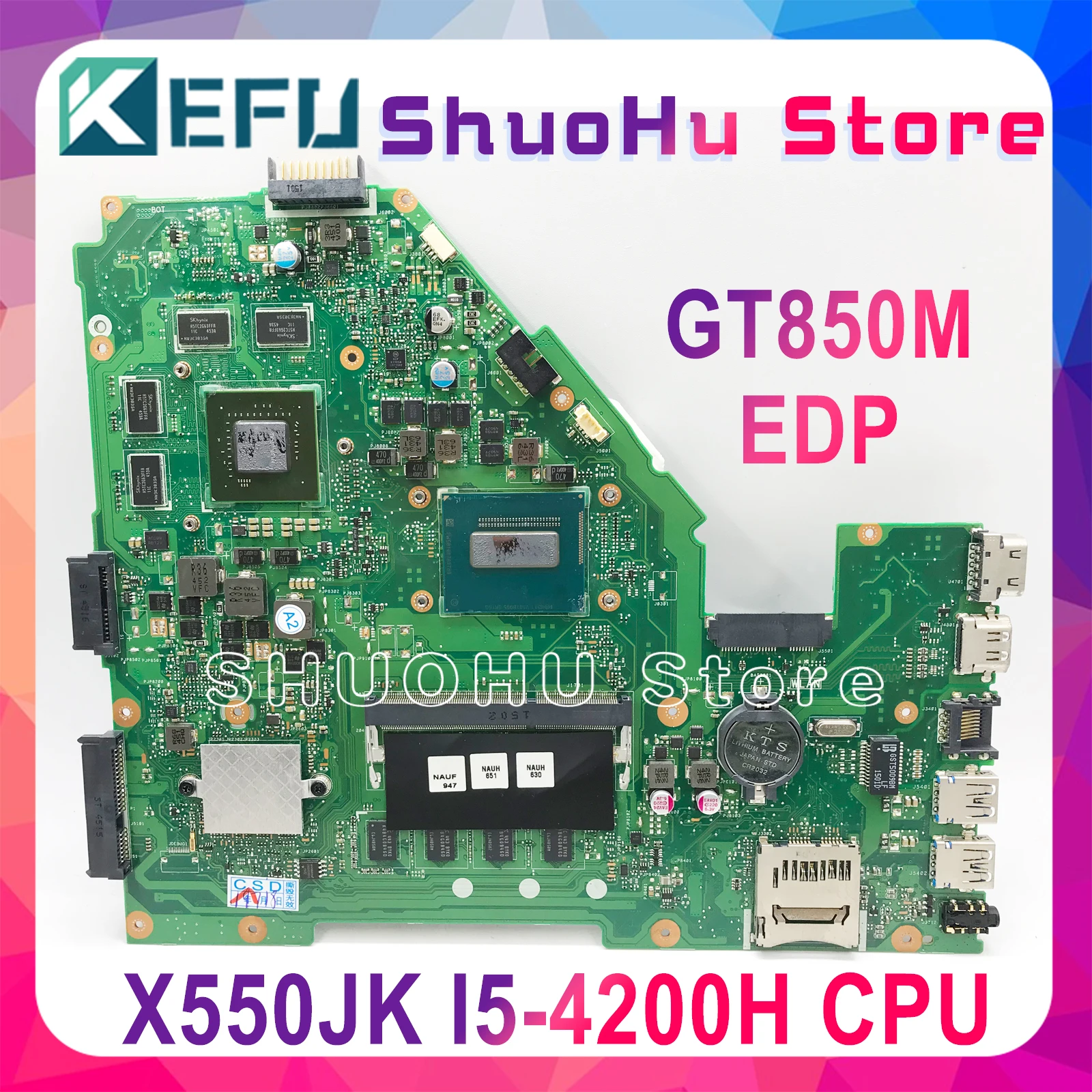Материнская плата для ноутбука ASUS X550JX FX50J ZX50J A550J X550J протестированная