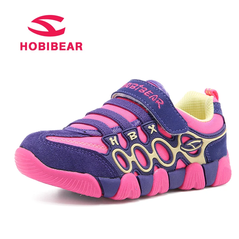 HOBIBEAR Genuine Leather Children font b Running b font Shoes For Boys Sneaker Girls font b