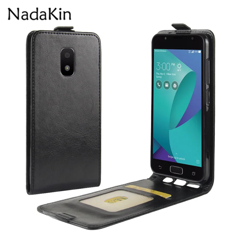 Up and Down Flip PU Leather Case for Asus ZenFone V Live L1 4 MAX M1 5 Lite Pro M1 Selfie Go