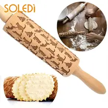 Деревянная Скалка с рисунком кота, дизайн лазерной резки, выпечка печенья, лапша, кухонные инструменты для приготовления пищи, аксессуары