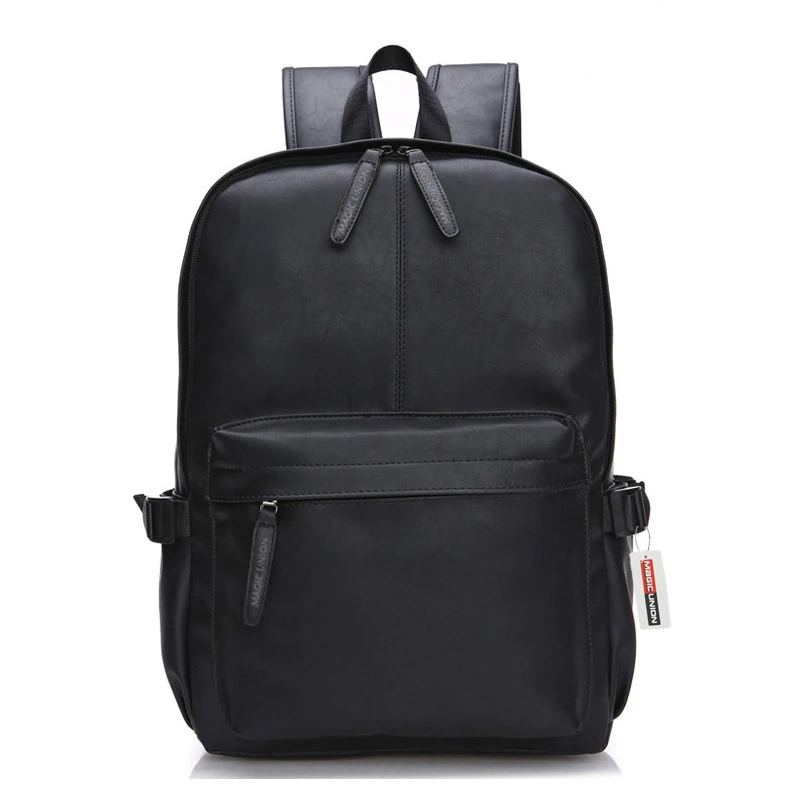 

Oil Wax Leather Backpack For Men Travel Backpacks PU Leather School Laptop Backpack Western Design Style Mochila Zip