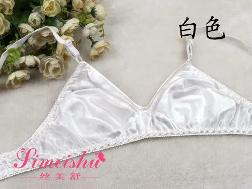 Pure silk Bras Double Faced Silk Seamless Ultrathin underwear 100