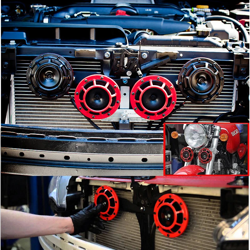 12V car and motorcycle modified universal high-quality multi-color basin speakers6
