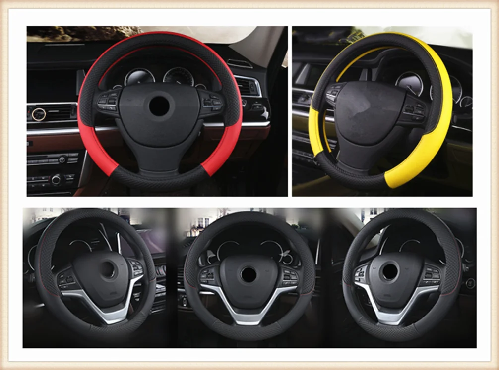 Высокое качество pu кожаный чехол на руль 38 см для Honda Pilot Insight HR V CR Odyssey Jazz Fit|Чехлы