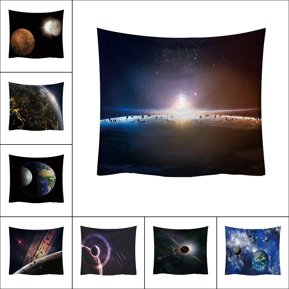 

Tapestry Planet Series Pattern Printed Fabric Wall Hanging Decor Blanket Mural Yoga Beach Towel Home Decor Wall Carpet #YL