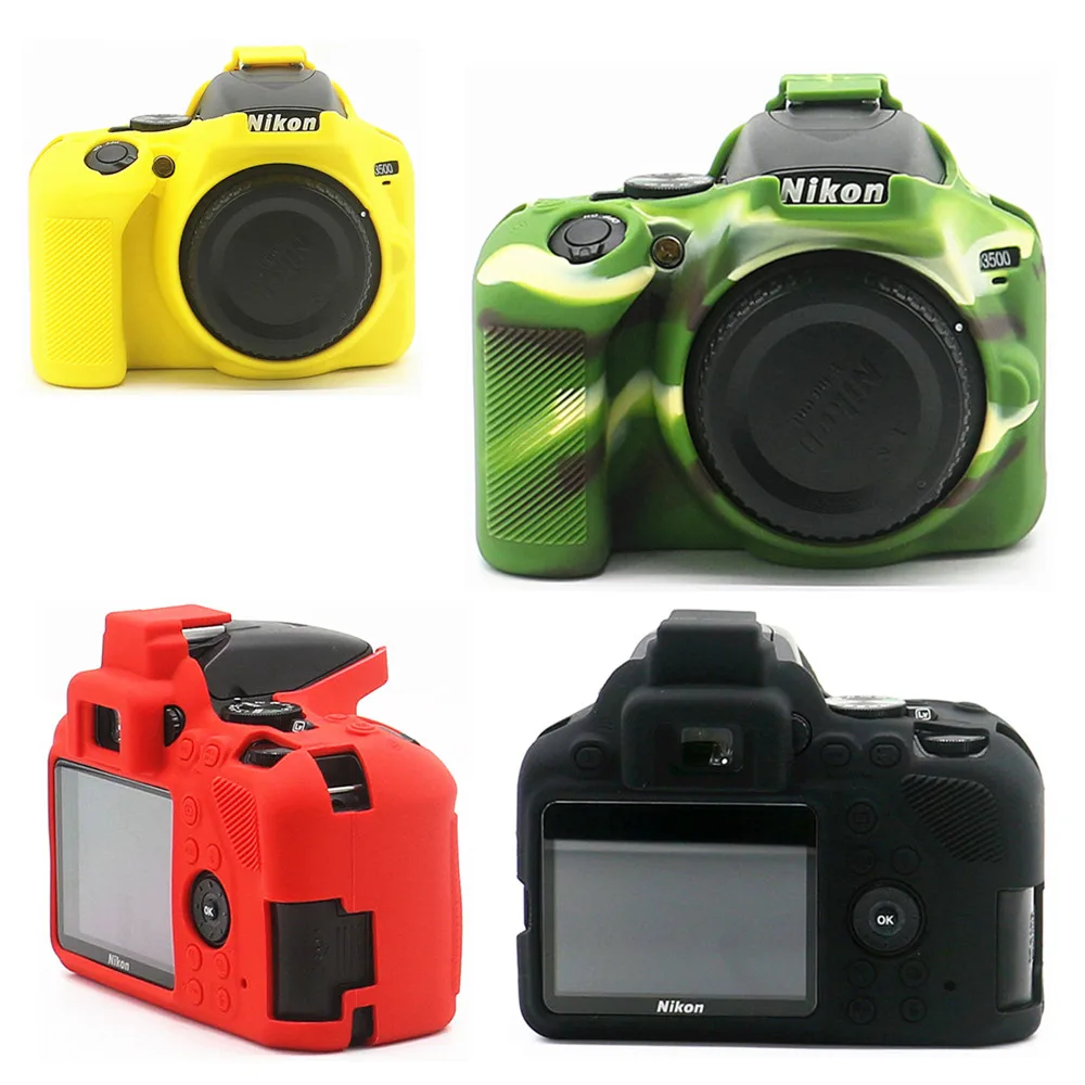 Силиконовая кожа брони чехол защитный чехол для Nikon D3500 DSLR только цифровая камера