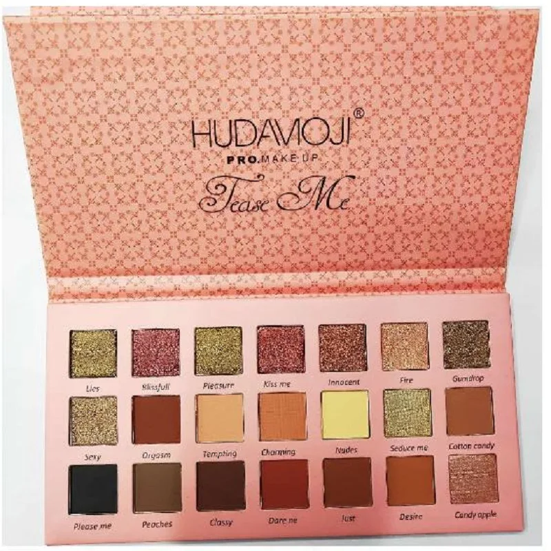 

New HUDAMOJI pro make up 21 color eye shadow disc, European and American makeup, pearl matte tease me eye shadow