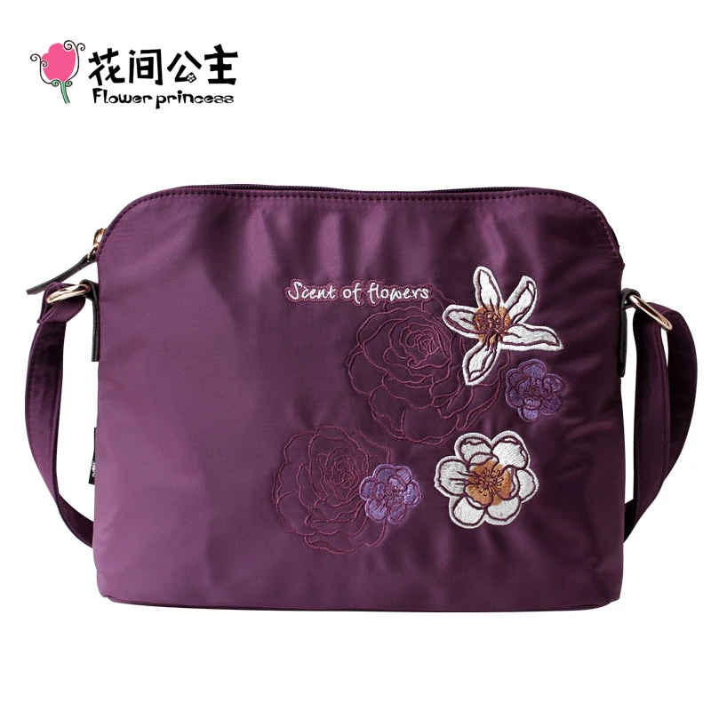 Сумка мессенджер schouder tassen dames sac нейлоновая с цветочной вышивкой|sac brand|brand