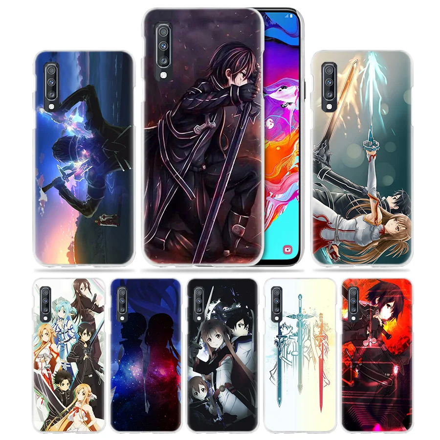 Обувь для вечеринки в Стиле косплей Sword Art Online(SAO), чехол для samsung Galaxy A50 A70 A20e A40 A30 A20 A10 A8 A6 плюс A9 A7 Прозрачный чехол для телефона из прочного поликарбоната с Coque