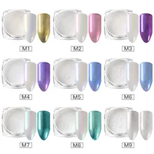 Встречаются по всей зеркало лазер для УФ гель лак для ногтей хром пигмент оболочки ослепительно Micro голографическая пудра, украшение для ногтей, для маникюра