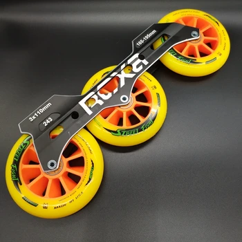 

free shipping speed skates frame 3x110 mm 165-195 including wheel ABEC-9