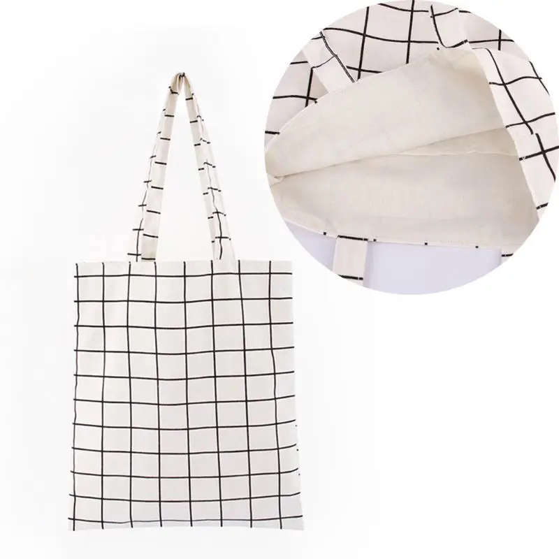 Casual Lady Reusable Recycle Eco Shopping Bag Women Multifunction Tote Handbag Canvas Storage Purse Pouch Shoulder Bag Fashion