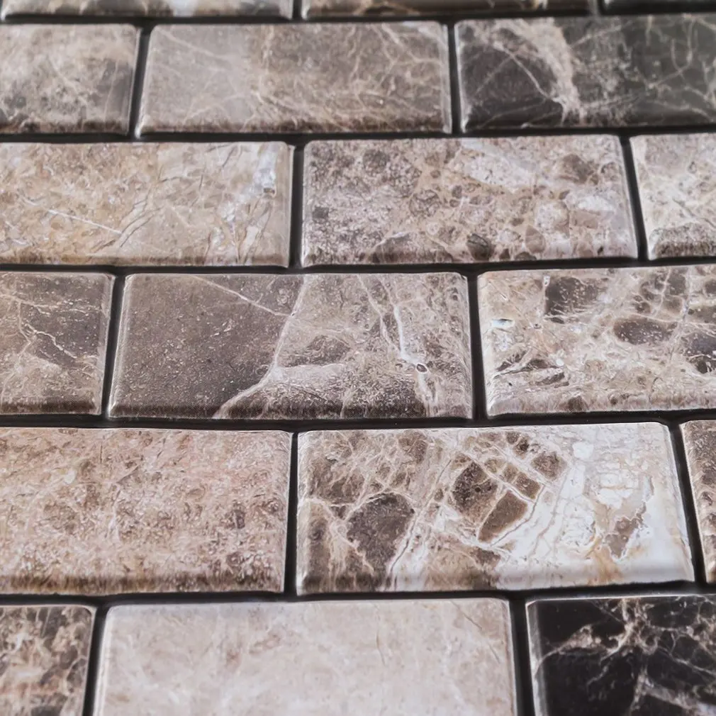 Modern 3D Style Tiles Waterproof Self-adhesive Stickers Home Bathroom Kitchen Wall Stickers Decoration