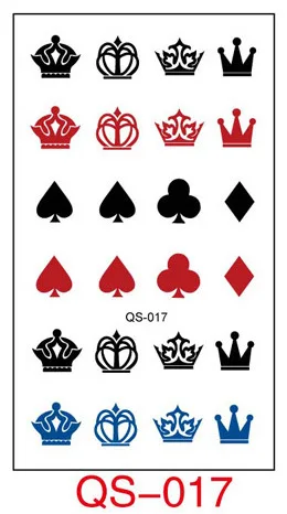 

Waterproof Temporary Tattoo Stickers crown poker fake Tatto Geometric animal Flash Tatoo Hand Back Foot for Girl Women Men