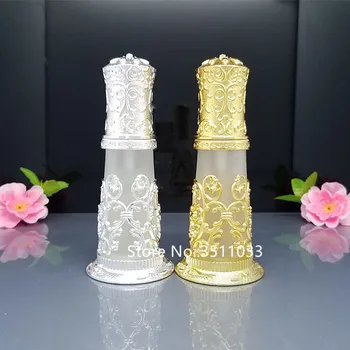 

2PCS 30ML Metal Perfume Bottle Arab Style Portable Refillable Perfume Spray Bottle Retro Antique Perfume Bottle Silver Gold