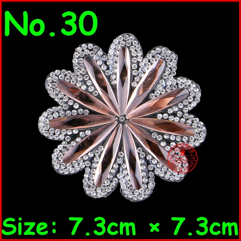 

3 Pcs/Lot New Flower High quality flat hotfix rhinestone Heat transfer iron on motif Rhinestone Motifs Crystal Diy Accessories
