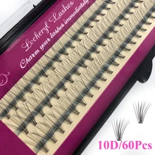1 коробка 0,07 10D накладные Ресницы C завитыми накладными ресницами из искусственной норки 60 пряди в полоску Индивидуальные ресницы натуральный стиль